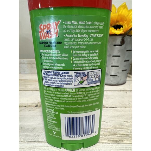 Spray 'n Wash Stain Removal Stick Laundry Clothes Pre-Treater Travel Size New - Picture 3 of 6